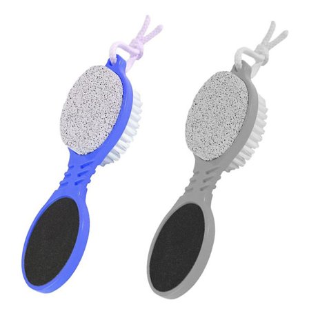 2 stycken 4 i 1 Pedikyrverktyg Fot Scrubber Borste För Torr Och Våt Fotvård Död Hudborttagare