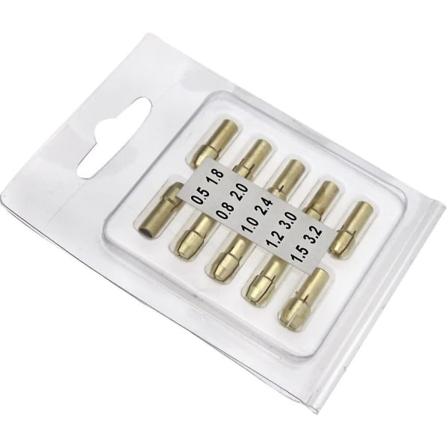 10x Kollettchuck Mini för Mässing Rotationsverktyg Elektrisk Slip Elektrisk Borrbit Kollettborrchuck Set 5mm
