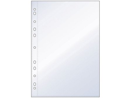 Plastficka, A5, stansad, 70 mikrometer, polyeten, skrovlig, 11 hål, genomskinlig - Lyreco - Kontorsmaterial - Mappar och plastfickor - Plastfickor - 