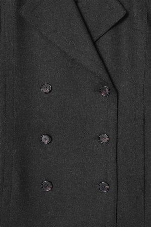 COS Women's Longline Wool Pea Coat in Grey