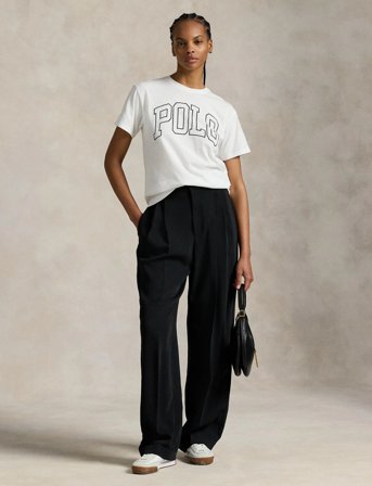 Polo Ralph Lauren Logo Cotton Jersey Crewneck Tee - White - M