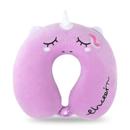 Rejsepude nakkepude 30x30cm memory foam nakkepude U-formet sød støttepude børns rejse nakkepude bil fly kontor hjem brug (C