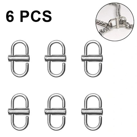 6 stk. justerbare metalspænder til kæderemtaske, kædeled lille klemme til at forkorte længden på metalkæden