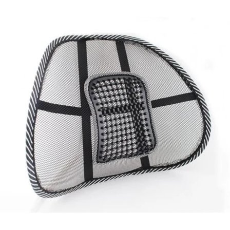 2-pak - Ergonomisk Lændestøtte / Ryglæn til Stol & Bilsæde Sort