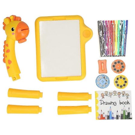 Elektrisk tegne-projektor og tegnebrett for barn, pedagogisk kunstleketøy [D]