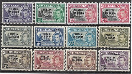 Tristan da Cunha 1952 - MICHEL 1-12 - Ubrugt