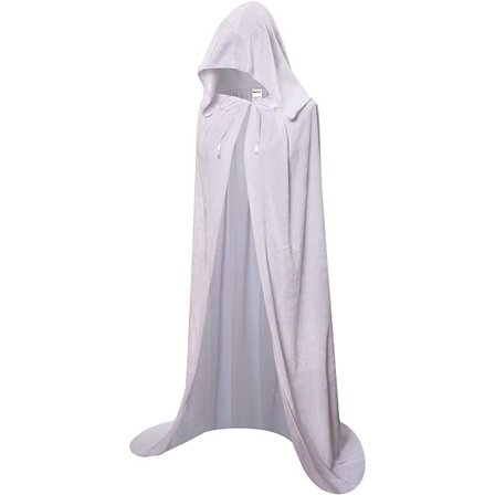 Unisex Full Length Hooded Robe Cloak Long Velvet Cape Cosplay Co