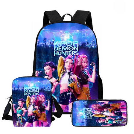 K-Pop Demon Hunter -reppu olkalaukku lounaslaukku penaali koulureppu