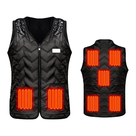Vinter USB Elektrisk Opvarmet Vest Justerbar Længde Buste Varme Vest Varm Jakke Elektrisk Kropsvarmer til Mænd Kvinder
