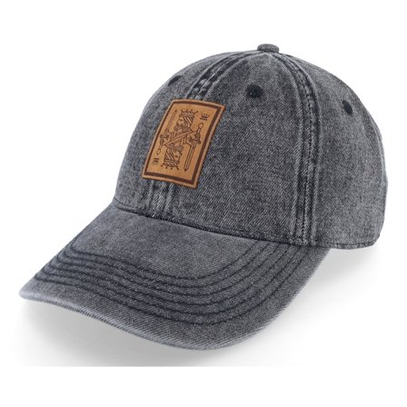 Iconic - Schwarz unconstructed Cap - Poker King 382 Snow Washed Black Denim Dad Cap / Unconstructed @ Hatstore