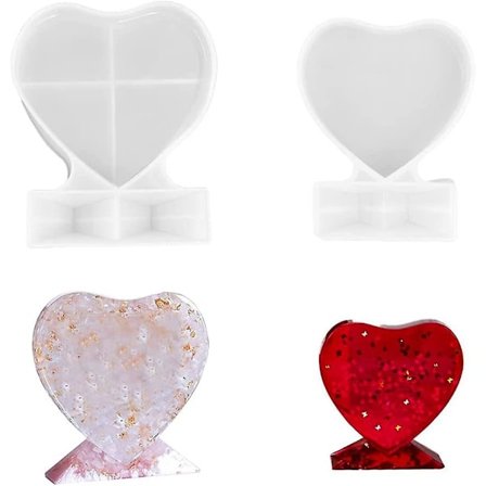 2 stk Epoxy Harpiksform Harpiksform Bilde Ramme Harpiksformer Epoxy Silikonstøpeformer Bilde Hjerte