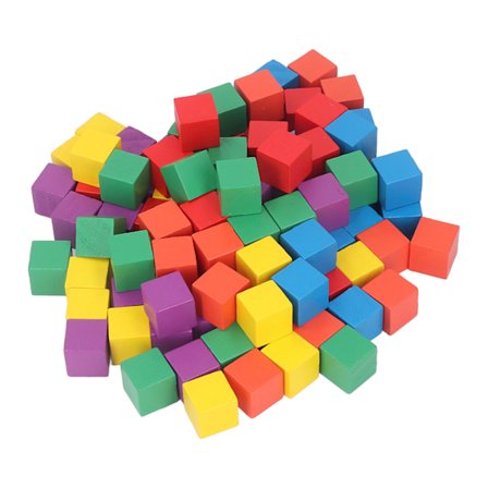 100 stk. Træ Byggeklodser Børn Sjov Førskolelæring Flerfarvet Stabling Klodser Legetøj Pædagogisk Legetøj