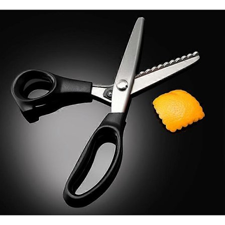 (3mm kaari) Kangassakset, sahalaitaiset ja aaltoilevat ompelusakset