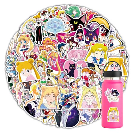 100 stk. Sailor Moon-klistremerker Anime Vinyl-klistremerker for bil Motorsykler Bagasje Skateboard Laptop