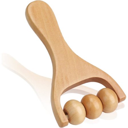1 stk træhåndrulle massager, selvmassage af talje, lår,