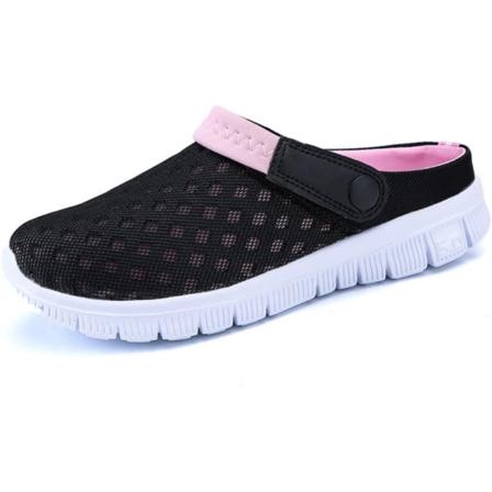Men-Women Slip-On Pustende Mesh Sko Par Sport Sandaler Flip Flop Pink 41