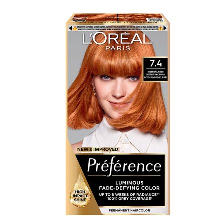 L'Oréal Paris Préférence Hårfarve 7.4 Mango Copper, Hår, Hårfarve, Permanent Hårfarve