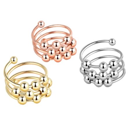 Anti-stress-rengas säädettävä kupari 3 kpl