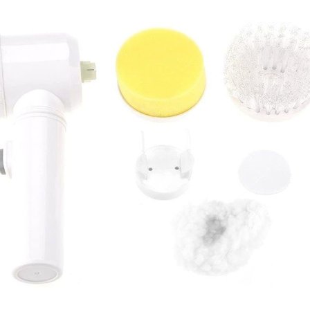 Elektrisk rengøringsbørste 5-i-1 magisk batteridrevet skrubber til KLB