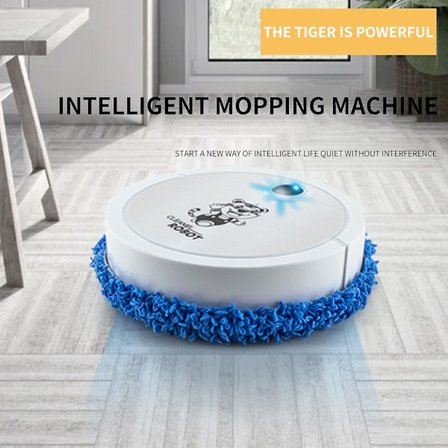 En ny generation av intelligent mopprobot Full-automatisk och multiriktad lat person rengörare(Vit)