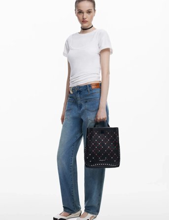 Desigual Yankee Metal Patch S - Black - ONE SIZE