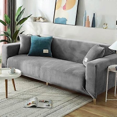 Vinterfløyelssofatrekk Kompatible med Stue Elastisk Møbel Sofatrekk Sjeselong Hjørne L-formet Sofatrekk 1 /2 /3 /4-WELLNGS