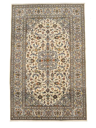 Keshan Rug 204X312 Brown/Beige Wool