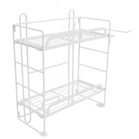 Seinälle kiinnitettävät rautaiset WC-hyllyt 2 kerrosta taitettava KLB