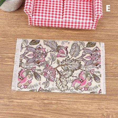 1Pc 1:12 Dukkehus Miniatyr Gulv Teppetrekk Teppe Gulvmatte H