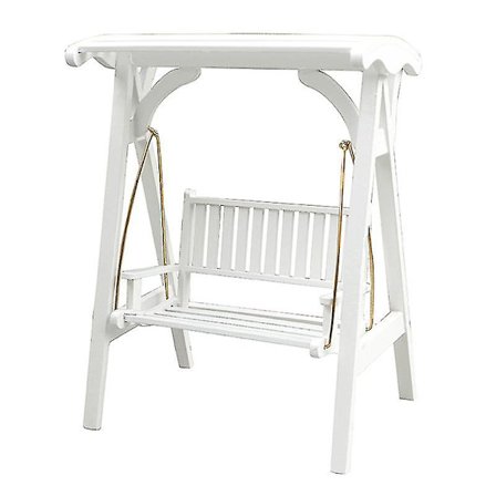 1:12 Dockskåp Mini Gunga Gungstol Hängstol Trädgårdsmöbler Dekor Leksak