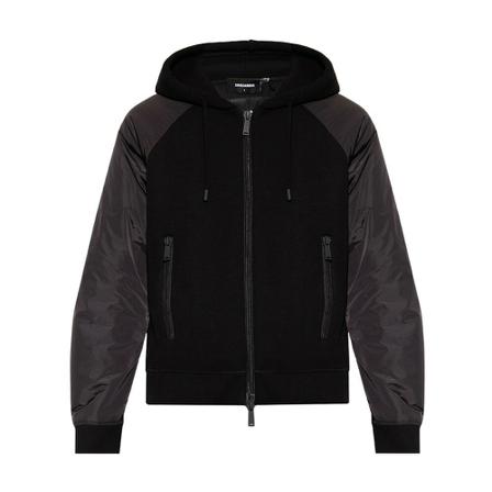Dsquared2, Hooded jacket Zwart, Heren, Maat:XL
