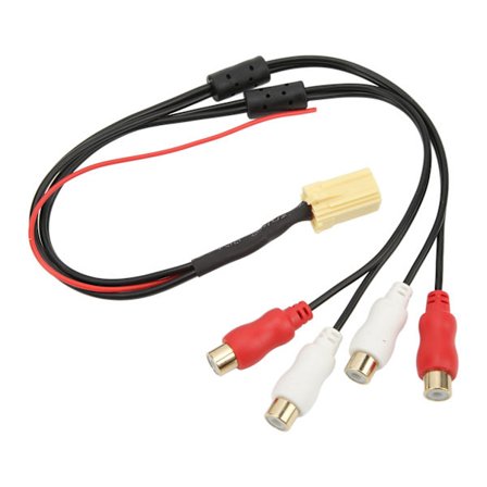 4RCA Kabel MINI ISO 6Pin Ljudlinje Bluetooth Ersättning för Peugeot Grundig