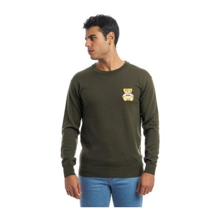Moschino Round-neck Strik Grøn, Herre