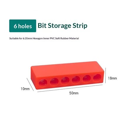 1 stk. bitholder 4-32 huller 1/4 holder opbevaringsboks tilbehør