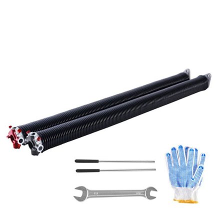 Torsionsfjädrar för garageport-Duoku-Par av 0,234 x 2 x 31 tum-16 000 cykler-Svart elektroflerande beläggning