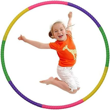 Fitness Hulahopring til børn, til drenge og piger, aftagelig plastik, fantastisk til dans, fitnessaktiviteter (flerfarvet)