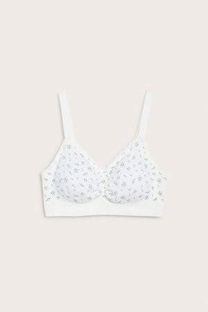 Kappahl | Stanik we wzory, bez fiszbin, bezszwowy | Offwhite