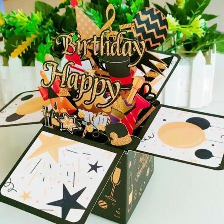 3D pop-up bukett papirblomster 5 5