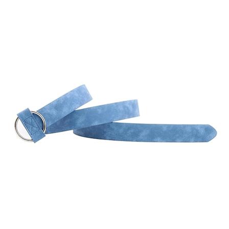 Midjebånd med polert metallspenne Retro Kunstlær Solid Farge Kvinner Kjolebelte Midjebekledning Tilbehør Blue