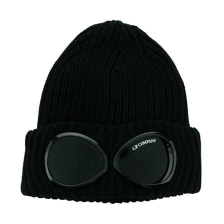 C.p. Company Goggle Beanie , Zwart , Heren , Maat: ONE Size Hoeden