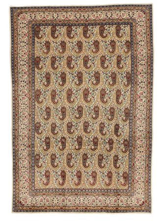 Kerman Fine Rug 205X297 Brown/Black Wool, Persia