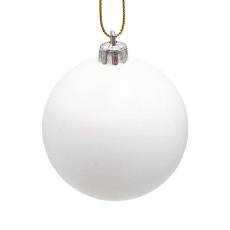 Vita vita plast i vit 6 cm 6 stycken