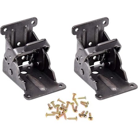 Mordely 2pcs Self-locking Hinges, Folding Bracket Leg Fittings, Corner Brace For Folding Legs Folding Workbench, With 20pcs Screws