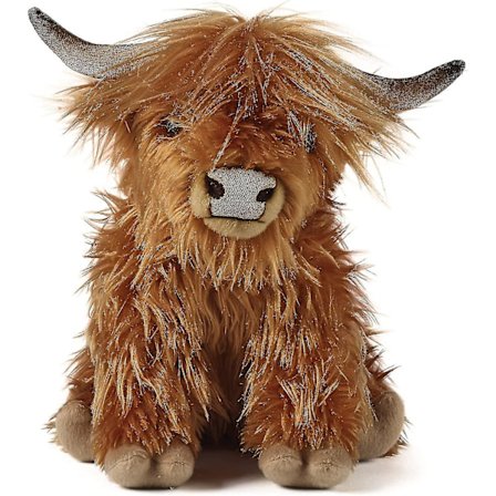 Brun Highland Ku, Realistisk Myk Kos Farmleke, Naturli Miljøvennlig Plysj, 10 Tommer
