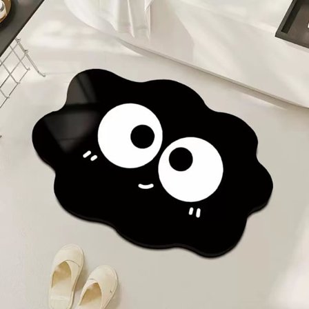 1 stk. Superabsorberende Bademåtte, Hurtigtørrende Badeværelsesmåtter, Superabsorberende Stuegulvmåtte, Gummibaseret Anti-Skrid