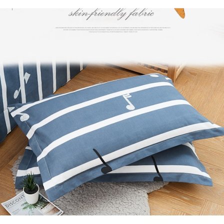 *2 putetrekk 40x60 cm - Børstet og pustende putetrekk (blå*