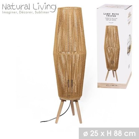 "NATURLIG LIVSSTIL" LAMPE LEANDRA I SNOR MED TRÆSTATIVE D25CM X H88CM