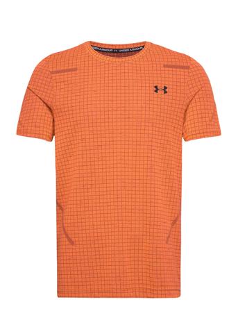 Ua Seamless Grid Ss T-shirts Short-sleeved Oransje Under Armour*Betinget Tilbud