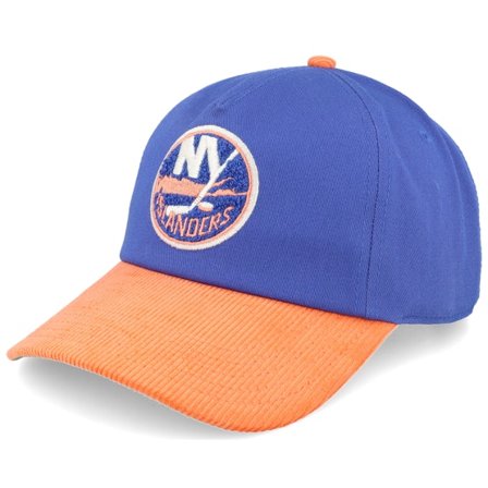 American Needle - NHL Blå adjustable Caps - New York Islanders Burnett Blue/Orange Corduroy A-frame Adjustable @ Hatstore
