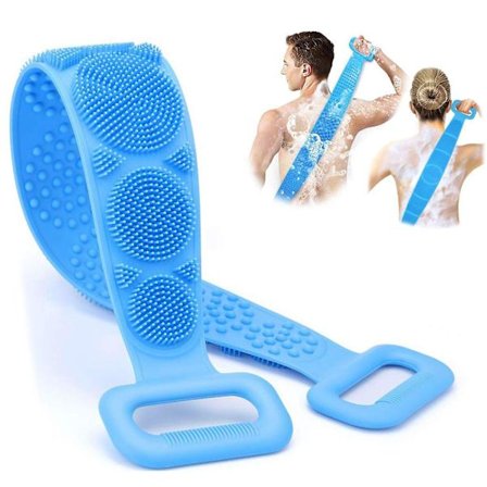 Silikon Ryggskrubb, Silikon Bad Kroppsborste Exfolierande Förlängning Silikon Duschborste För Rengöring Av Ryggen